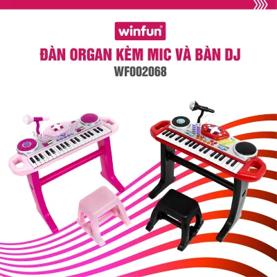 Đồ chơi âm nhạc cho bé Đàn organ điện tử kèm mic thu âm và bàn DJ Winfun 2068 phát triển năng khiếu âm nhạc