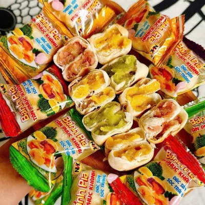 500g Bag of Mini Pia Cakes Mixed with Tan Phuc Khanh Flavors - Delicious - Tet - Tet Candy - Snacks