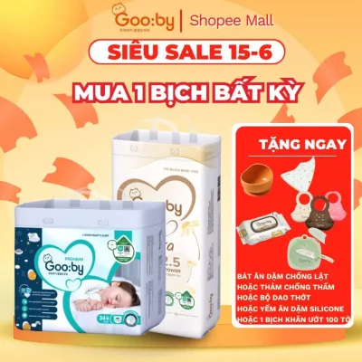 Tã dán/Bỉm quần Gooby ngày/đêm siêu mỏng nhẹ, đủ size cho bé NB/S/M/L/XL/XXL/XXXL