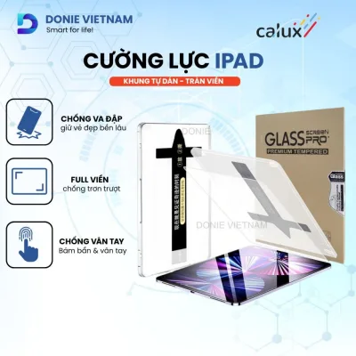 DonieProtec | Kính Cường Lực iPad Có Khung Cố Định Tự Dán Phủ Nano Tràn Viền Hạn Chế Bám Vân Tay C02