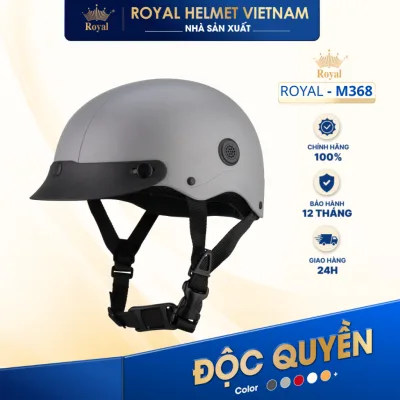 Mũ Bảo Hiểm Lưỡi Trai Royal M368, Nón 1/2 Thời Trang Cho Nam Và Nữ Royal Chính Hãng