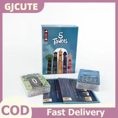 GJCUTE 1 Bộ Trò Chơi Xếp Hình Thường Ngày Tiệc Chiến Thuật Vui Nhộn 5 Tháp Bảng Trò Chơi Cho 2-6 Người Chơi Trò Chơi Thẻ Nhanh VN