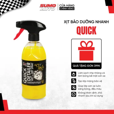 Dung dịch dưỡng sơn xe Quick Detailer làm bóng nhanh chống bám bụi phủ bóng xe máy ô tô 500ml | SUMO AUTO WADS500