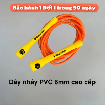 Dây Nhảy PVC Cao Cấp 6mm Miracle Sport-Dây nhảy thể lực ,dây nhảy tốc độ,tập Luyện Cardio,tập gym
