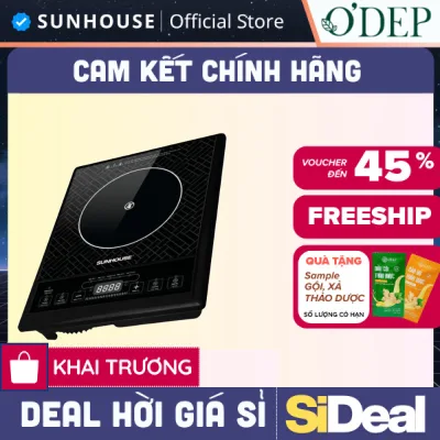 Bếp hồng ngoại Sunhouse 2000W SHD6011, Hàng chính hãng, không kén nồi, mặt kính chịu lực - Tặng vỉ nướng - SIDEAL SIL