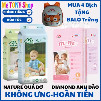 COMBO 2 BỊCH Bỉm Dán,Bỉm Quần,Tã Bỉm Momo DIAMOND/Momo NATURE(Thấm Hút Số 1)