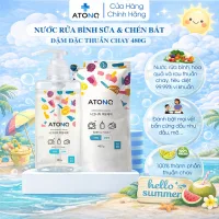 Nước rửa bình sữa & chén bát đậm đặc thuần chay, an toàn, có thể rửa được rau củ quả, Thương hiệu Atono2 Hàn Quốc