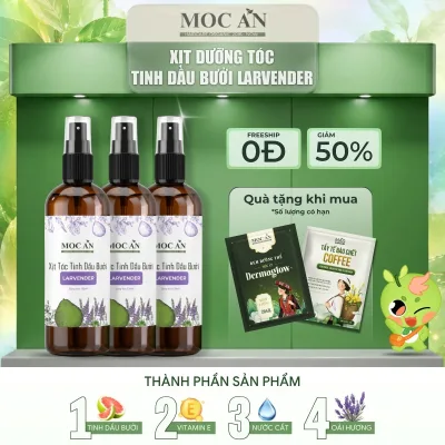 X3Bla120 - Combo of 3 Spray Bottles of Green Peel Grapefruit Essential Oil & Lavender Essential Oil Moc an Haircare 120ml Supports Hair Loss Reduction, Hair Growth Hair Care