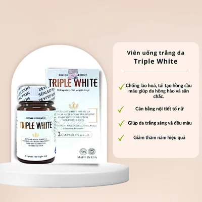 Triple White - Viên uống Trắng da Chống nắng & Giảm thâm nám