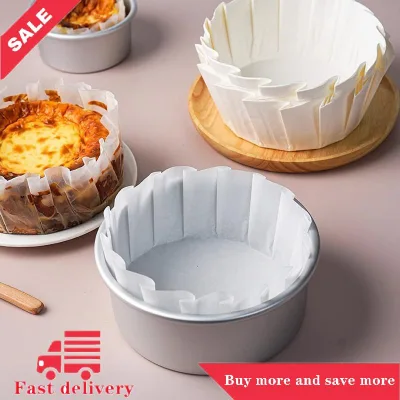 Basque Cheesecake dầu Khay giấy có thể gập lại khuôn bánh dùng một lần phát hành Mousse bánh Giấy nướng dầu bằng chứng cạnh giấy