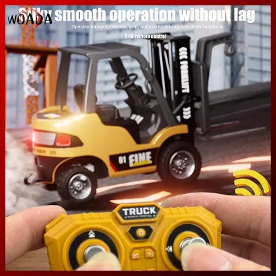 WOADA Mới 1 / 64 Hợp Kim Điều Khiển Từ Xa Xe Nâng Kỹ Thuật Xe Để Bàn Đồ Chơi Bộ Sưu Tập Mô Hình Quà Tặng Cho Bé Trai VN