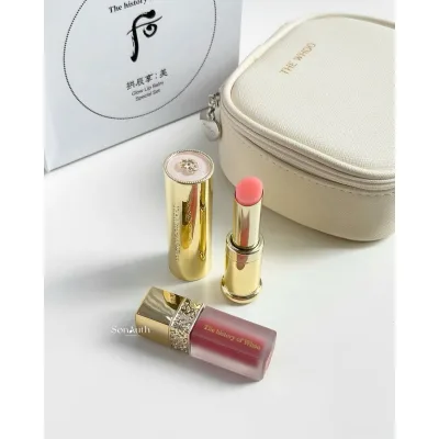 Bộ Son Dưỡng Đông Y Màu Hồng Whoo Gongjinhyang Mi Glow Lip Balm - Dưỡng Ẩm, Chống Lão Hóa Cho Môi