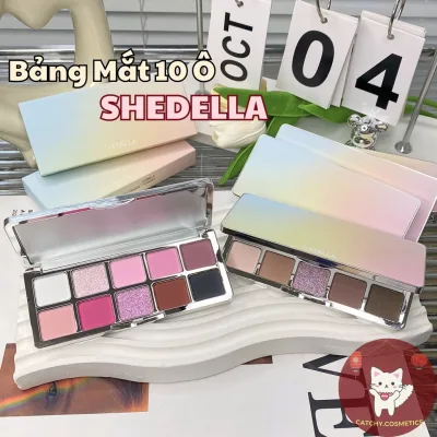 Bảng Phấn Mắt SHEDELLA Pastel Cầu Vồng Mùa Hè, Nhũ Lì Tone Màu Sặc Sỡ (MÃ BD)