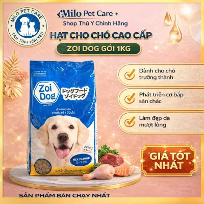 <1kg> Thức Ăn Hạt Cho Chó ZOI DOG Túi 1kg - Thức Ăn Cho Chó Trưởng Thành ZOIDOG - Hạt Cho Chó - Cám Chó - KPETMART