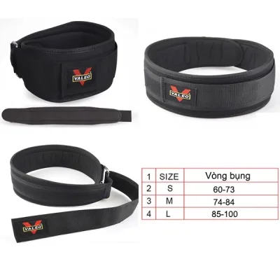 Đai Lưng Mềm Tập GYM Valeo Bản Bé Lifting Belt, Đai quấn lưng hỗ trợ tập Gym