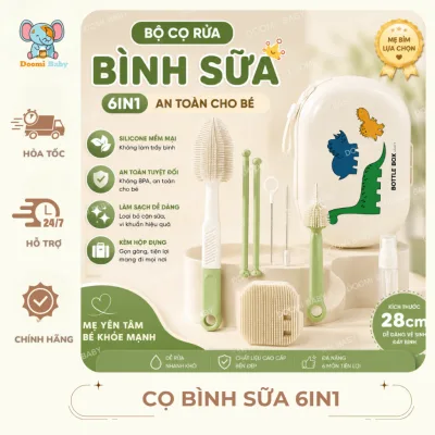 Cọ Rửa Bình Sữa Cho Bé Tiện Lợi An Toàn Kích Thước 28cm Doomi Baby - HT716 - HT847