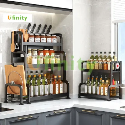 Lifinity Kitchen Spice Rack - High Quality Carbon Steel Storage Shelf, Beautiful Shape, Super Convenient