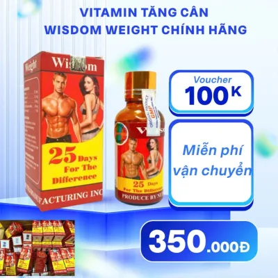 Thực phẩm chức năng vitamin tăng cân wisdom weight chính hãng, tăng 3-4kg không tích nước