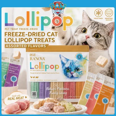 RANOVA Đông Lạnh Mèo Điều Trị Cho Thú Cưng Thức Ăn Cho Mèo Protein Cao Đồ Ăn Nhẹ Nhiều Hương Vị Lollipops Khỏe Mạnh Thú Cưng Phần Thưởng