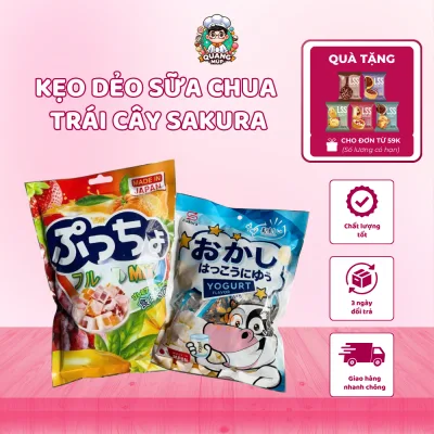Kẹo Dẻo Sữa Chua Sakura, Kẹo Sữa Chua Trái Cây Nhật Bản Thơm Ngon - Bánh kẹo Quang Mập