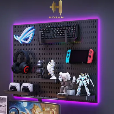 Bảng Pegboard HOSAN Decor Bàn Học, Phòng Gaming Treo Tường Đa Năng, Trang Trí Góc Làm Việc