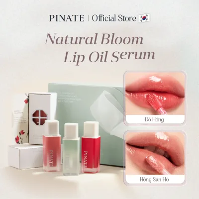 Son Dưỡng Môi Căng Bóng & Làm Đầy Rãnh Môi Thuần Chay Pinate Natural Bloom Lip Oil Serum 4.3ml