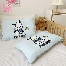 Gối nhung cho bé Katina House, 30x45cm cho bé 1-5 tuổi, gối mềm mại thoáng mát