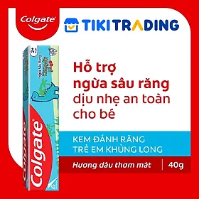 Kem đánh răng Colgate trẻ em hương dâu 40g - Kỳ Lân/Khủng Long - Giao ngẫu nhiên