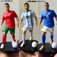 Mô hình nhân vật Cầu thủ bóng đá nổi tiếng Messi Ronaldo Mbappe GOAT figure CR7 M10 Kylian Mbappé Lionel 18cm euro 2024