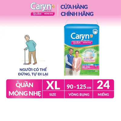 Caryn Adult Diaper Pants Are Thin, Lightweight and Spill-Proof for Elderly People Who Can Walk on Their Own, Size Xl24 [Packaging May Vary with Each Shipment]
