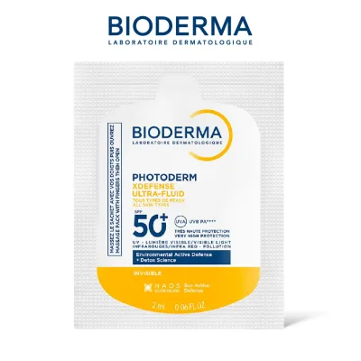Sữa chống nắng Bioderma phổ rộng ráo mịn Photoderm XDefense Ultra-fluid SPF50+ 2ml (Không màu)