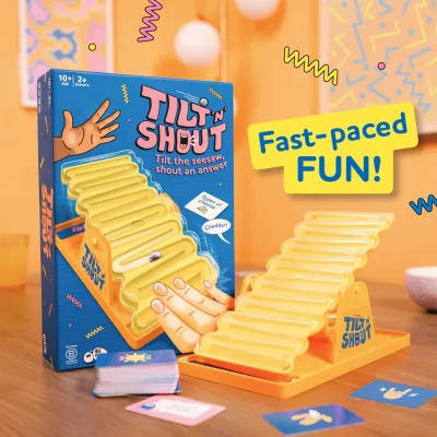 Lắc cưa xích TILT N SHOUT bàn cờ trận chiến đố máy tính để bàn trò chơi xếp hình đồ chơi