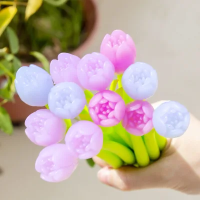 Bút Gel Dẻo Đổi Màu Hoa Tulip Dễ Thương, Bút Mực Gel Viết Êm Cho Học Sinh Văn Phòng Capypara_157
