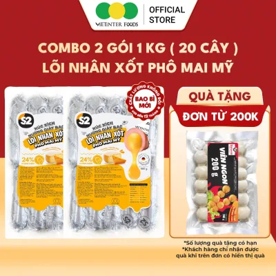 Xúc Xích Nướng Giấy Bạc S2 Vietinter Foods Lõi Nhân Xốt Phô Mai Mỹ