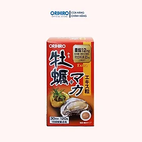 Viên uống tinh chất hàu tươi Maca x2 tăng cường sinh lý Orihiro 120 viên
