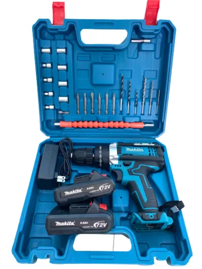 Máy khoan pin Makita 72v cầm tay, máy khoang pin 3 chức năng có búa, tặng kèm bộ phụ kiện 24 chi tiết