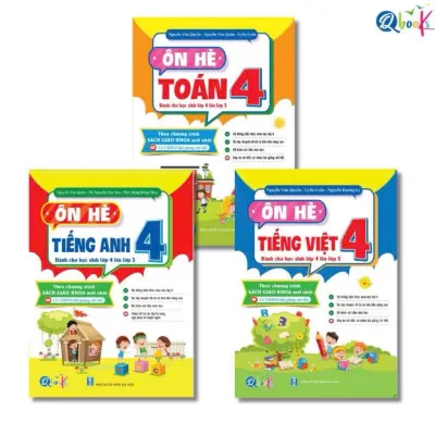 Sách - Bộ Ôn Hè Toán, Tiếng Việt, Tiếng Anh Lớp 4 - Dành Cho Học Sinh Lớp 4 Lên Lớp 5