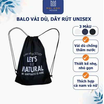 Túi dây rút unisex, vải dù chống thấm nước đựng giày dép, quần áo, mũ bảo hiểm.Mai Anh House MA01