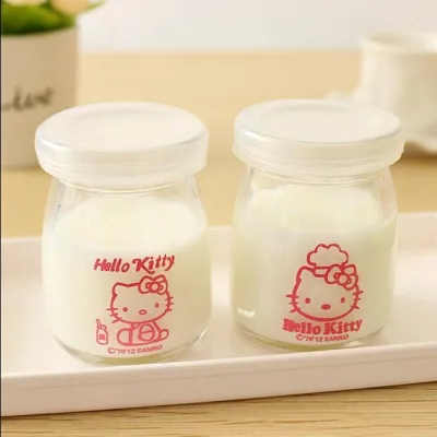 Glass Yogurt Jars, Store Baby's Milk, Store Baby Food in Ostrich-Style Jars (Box of 12 Jars)