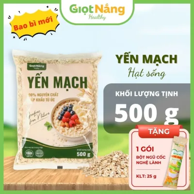 Yến Mạch Úc Nguyên Cám Cán Dẹt Cho Món Ăn Lành Mạnh Ủ Qua Đêm Với Sữa Chua Nấu Sữa Nấu Cháo từ Nông Sản Giọt Nắng