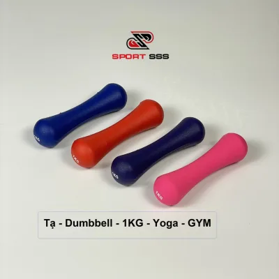 Tạ tay - Dumbbell 1kg - Bọc cao su nhám - Nam , Nữ - thể lực - GYM - Yoga - Boxing cao cấp.