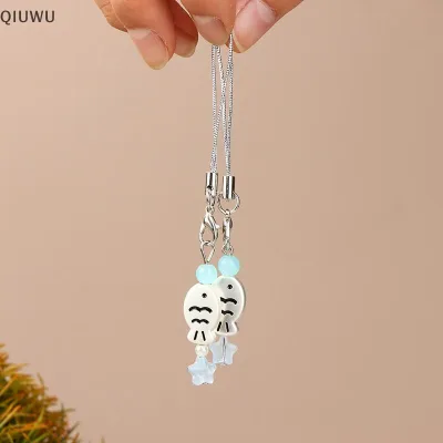 Qiuwu Cá Nhỏ Dễ Thương Dây Điện Thoại Hoạt Hình Taiyaki Đính Hạt Dây Điện Thoại Di Động Dây Đeo Điện Thoại Di Động Keycord Cho Bé Gái Gifs.