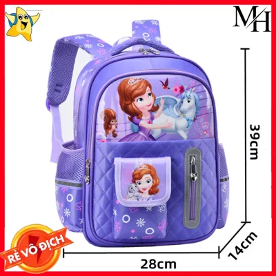 Balo Học Sinh Tiểu Học cao cấp cho Bé Gái cấp 1 siêu nhẹ, chống nước, chống gù lưng, có đệm vai chống mỏi, cặp sách trẻ em