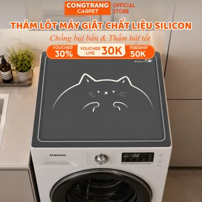 Thảm Lót Máy Giặt CongTrang Bedding Silicon, Vỏ bọc máy giặt, Tủ Lạnh, Lò Vi Sóng Chống Bụi - Bề Mặt Thấm Hút