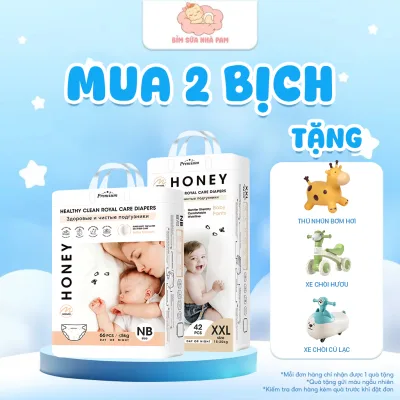 Tã Bỉm HONEY PREMIUM Chính Hãng, Tã Dán Bỉm Quần Full Size Cho Bé