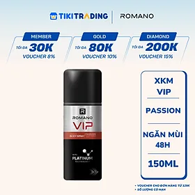 Xịt Khử Mùi Vip Romano 150Ml