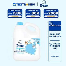 Nước Giặt Quần Áo Cho Bé D-nee - Chai 3000ml (Xanh)