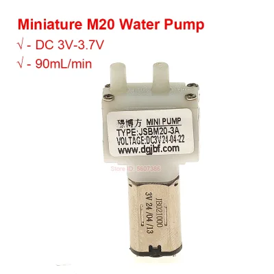 Dc 3V 3.7V 5V Mini M20 Máy Bơm Màng Mini Máy Bơm Tự Thấm Hút Máy Bơm Nước Điện Nhỏ Cho Thiết Bị Y Tế 90ML / MIN