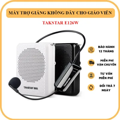 Takstar E126W Wireless Teaching Aid - Teaching Aid Speaker for Teachers with Loud, Clear, Crisp Sound, Using Wireless Ear-Mounted Mic to Capture Sensitive Sound - Large Battery Capacity, Continuous Operation for 6 Hours, 12-Month Warranty