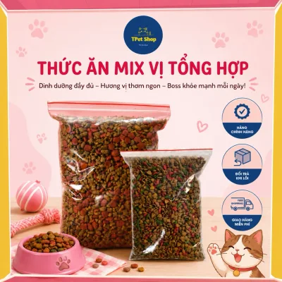 Thức ăn hạt khô cho mèo bổ xung rau củ quả và chất xơ cho mèo trưởng thành - TPET SHOP